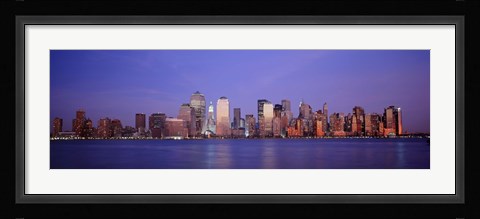 Framed Skyscrapers in a city, Manhattan, New York Print