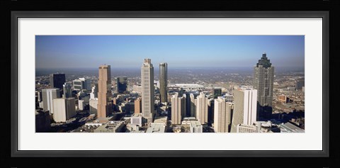 Framed Aerial view of Atlanta, Georgia Print