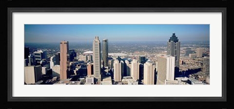 Framed Aerial view of Atlanta skyscrapers, Georgia Print