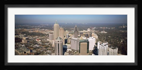 Framed High angle view of buildings in a city, Atlanta, Georgia, USA Print