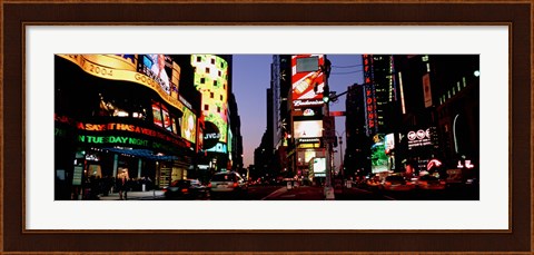 Framed Times Square, New York City at night Print
