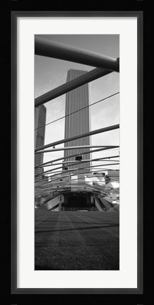 Framed Low angle view of a metal structure, Pritzker Pavilion, Millennium Park, Chicago, Illinois, USA Print