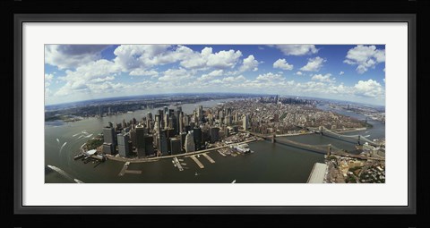 Framed Aerial View of New York City Print