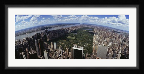 Framed Aerial View of New York City with Central Park Print