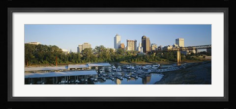 Framed City At Dusk, Memphis, Tennessee, USA Print