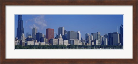 Framed Chicago Skyscrapers, Illinois Print