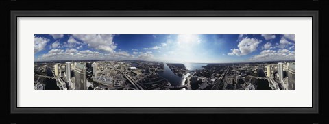 Framed 360 degree view of a city, Tampa, Hillsborough County, Florida, USA Print