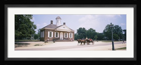 Framed Carriage moving on a road, Colonial Williamsburg, Williamsburg, Virginia, USA Print