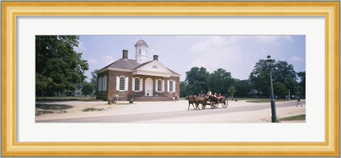 Framed Carriage moving on a road, Colonial Williamsburg, Williamsburg, Virginia, USA Print