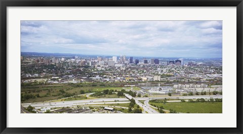 Framed Aerial view of a city, Newark, New Jersey, USA Print