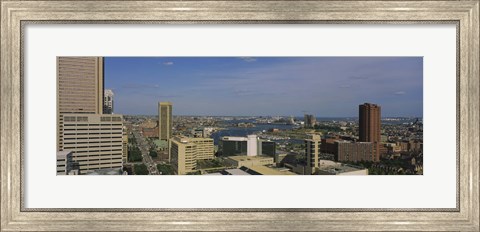 Framed High angle view of skyscrapers in a city, Baltimore, Maryland, USA Print
