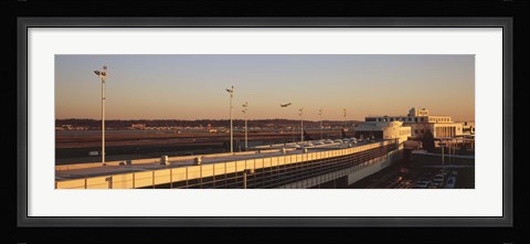 Framed High angle view of an airport, Ronald Reagan Washington National Airport, Washington DC, USA Print