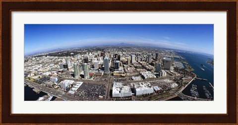 Framed Aerial view of a city, San Diego, California, USA Print