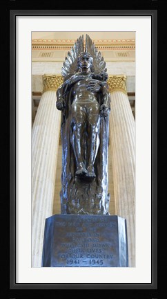 Framed Low angle view of a war memorial statue at a railroad station, 30th Street Station, Philadelphia, Pennsylvania, USA Print