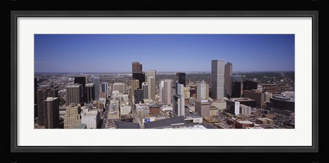 Framed Aerial view of Skyscrapers in Denver, Colorado, USA Print