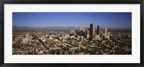 Framed High angle view of Denver, Colorado, USA Print