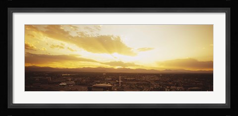 Framed Clouds over a city, Denver, Colorado, USA Print