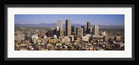 Framed Denver skyline, Colorado, USA Print