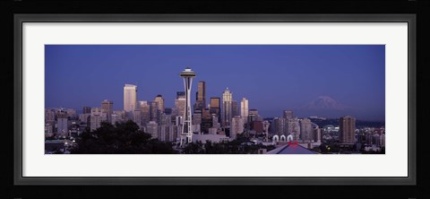 Framed Seattle Skyline Print