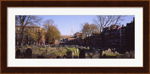 Framed Copp&#39;s Hill Burying Ground, Freedom Trail, Boston, Massachusetts Print