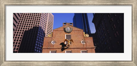 Framed Low angle view of a golden eagle outside of a building, Old State House, Freedom Trail, Boston, Massachusetts, USA Print