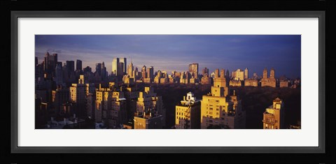 Framed High angle view of a cityscape, Central Park, Manhattan, New York City, New York State Print