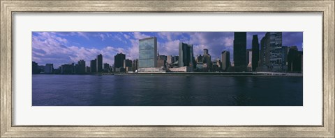 Framed Skyscrapers at East River, New York Print