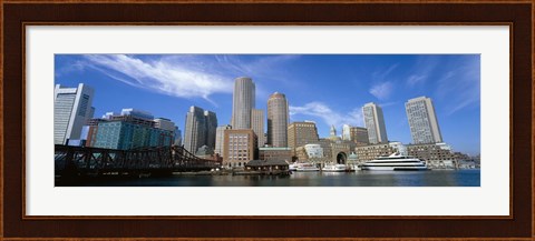 Framed Skyscrapers at the waterfront, Boston, Massachusetts Print