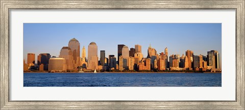 Framed Daytime View of NYC from the Waterfront Print