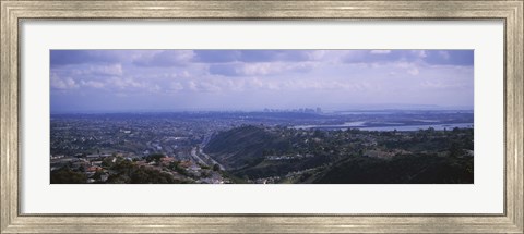 Framed High angle view of a bridge, Coronado Bridge, San Diego, California, USA Print
