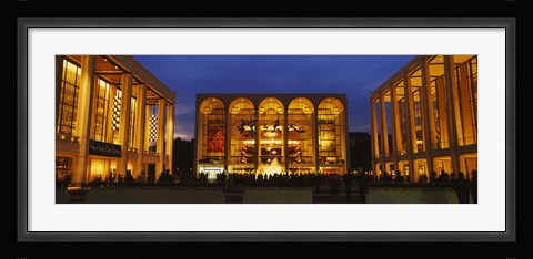 Framed Entertainment building lit up at night, Lincoln Center, Manhattan, New York City, New York State, USA Print