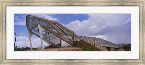 Framed Pedestrian bridge over a river, Snake Bridge, Tucson, Arizona, USA Print