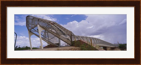 Framed Pedestrian bridge over a river, Snake Bridge, Tucson, Arizona, USA Print
