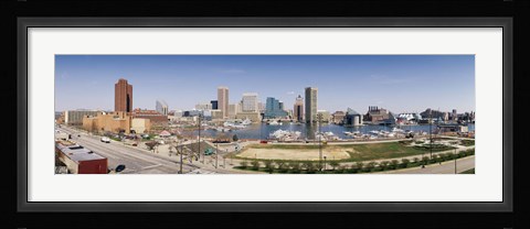 Framed Baltimore, Maryland skyline Print
