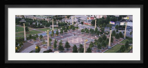 Framed High angle view of a park, Centennial Olympic Park, Atlanta, Georgia, USA Print