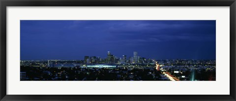 Framed High angle view of a city, Denver, Colorado Print