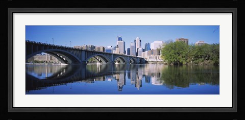 Framed Arch bridge across a river, Minneapolis, Hennepin County, Minnesota, USA Print