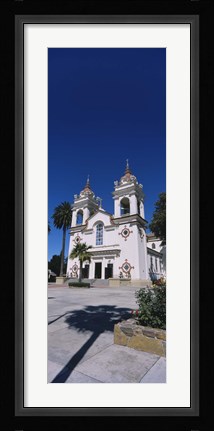 Framed Facade of a cathedral, Portuguese Cathedral, San Jose, Silicon Valley, Santa Clara County, California, USA Print