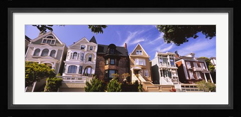 Framed Row of houses in Presidio Heights, San Francisco, California Print