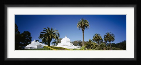 Framed Low angle view of a building in a formal garden, Conservatory of Flowers, Golden Gate Park, San Francisco, California, USA Print