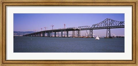 Framed Bay Bridge, Treasure Island, Oakland, San Francisco, California Print