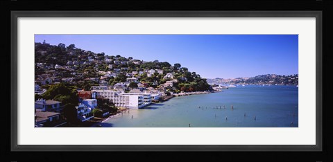 Framed City at the coast, Sausalito, Marin County, California, USA Print