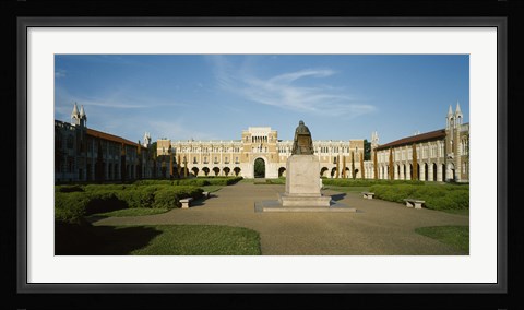 Framed Statue in the courtyard of an educational building, Rice University, Houston, Texas, USA Print