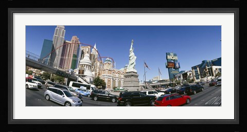 Framed New York New York Hotel, MGM Casino, Excalibur Hotel and Casino, The Strip, Las Vegas, Clark County, Nevada, USA Print