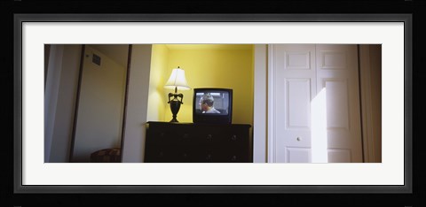 Framed Television and lamp in a hotel room, Las Vegas, Nevada Print