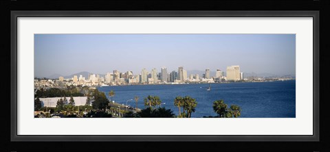 Framed City at the waterfront, San Diego, San Diego Bay, California Print