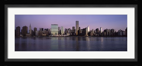Framed Buildings viewed from Queens, United Nations Secretariat Building, Midtown Manhattan, New York City, New York State, USA Print