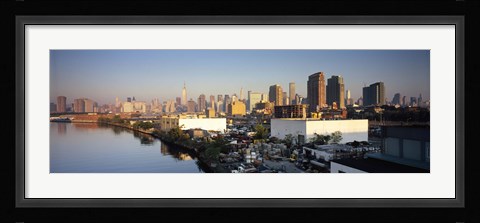 Framed Buildings at the waterfront, Midtown Manhattan, Manhattan, New York City, New York State, USA Print