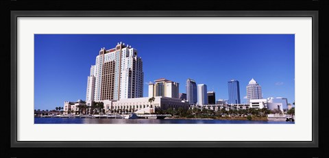 Framed Skyscrapers at the waterfront, Tampa, Hillsborough County, Florida, USA Print