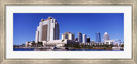 Framed Skyscrapers at the waterfront, Tampa, Hillsborough County, Florida, USA Print